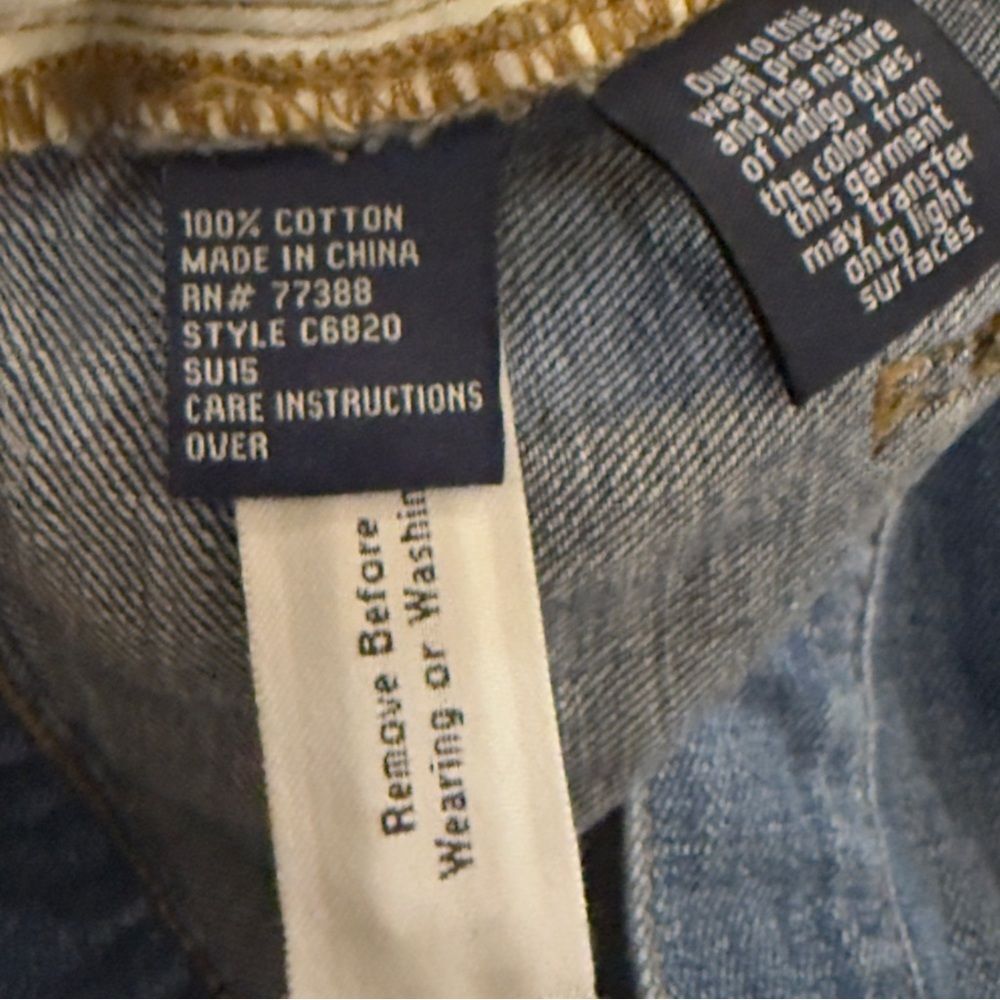 Madewell Blue Denim 100% Cotton Distressed Shorts. 28. - Picture 5 of 6